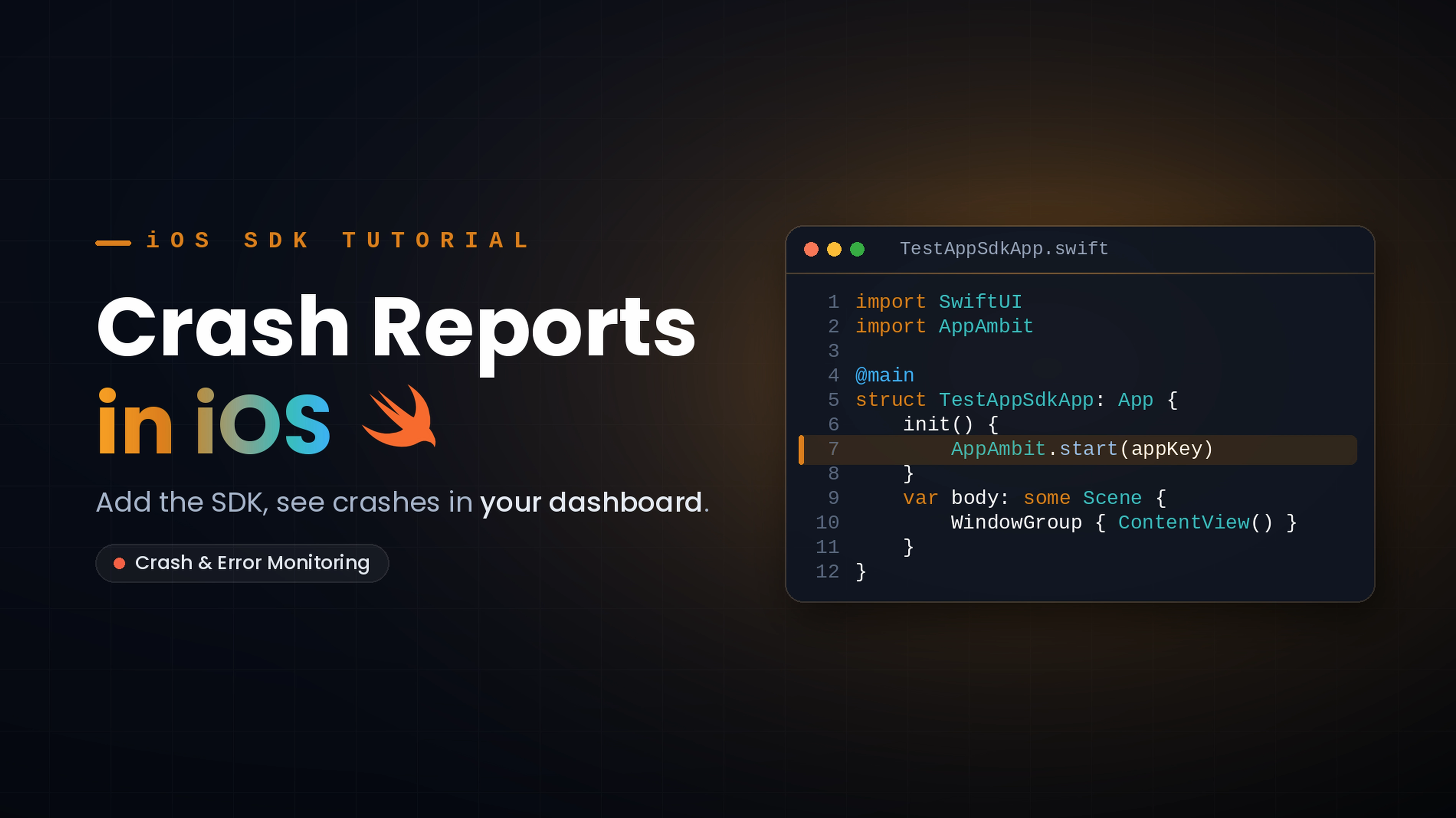 Add Crash Reporting to a Swift iOS App with AppAmbit
