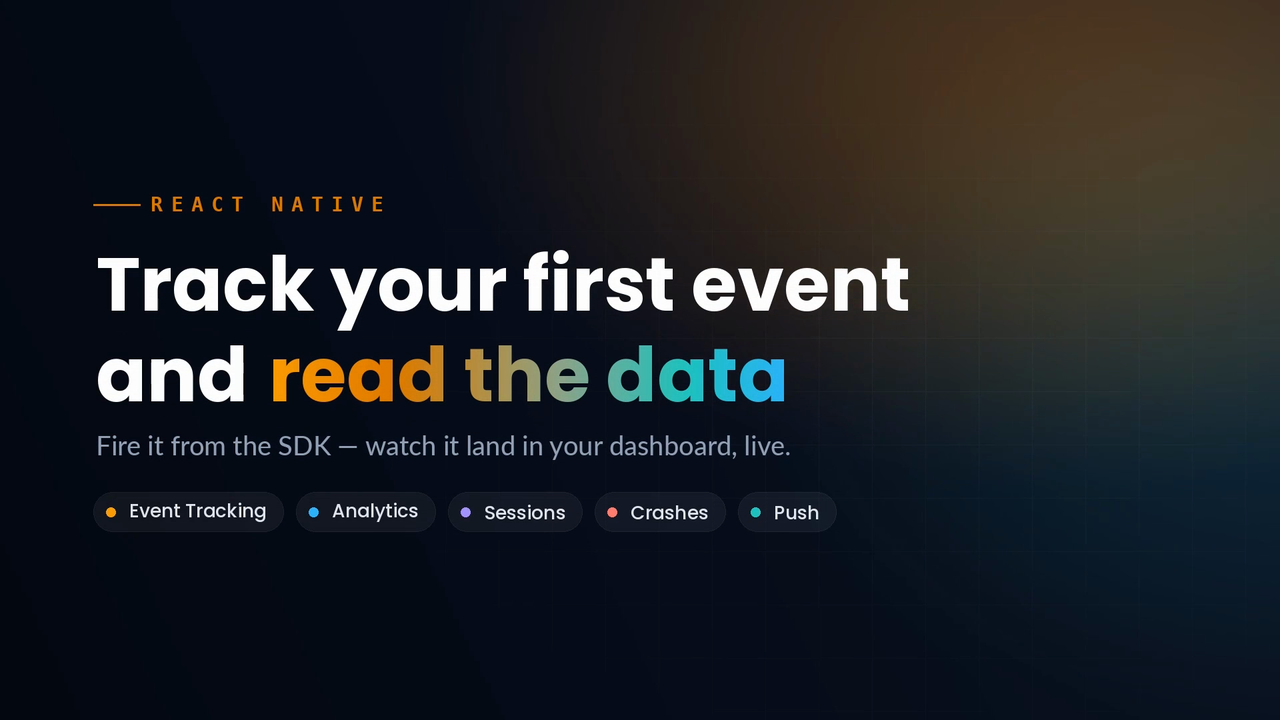 React Native: Track Your First Event and Read the Data
